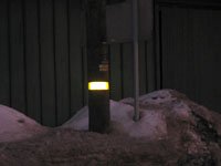 Hy-Viz reflective panels, utility poles, reflectors,